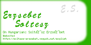 erzsebet soltesz business card